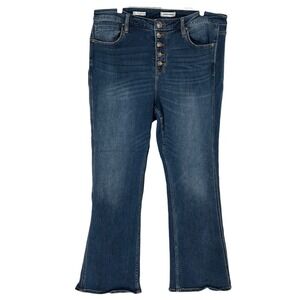 Vigoss Lana Boot Cut Jeans Blue Button Fly High Rise Size 20‎
